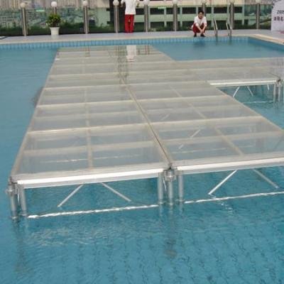 China Movable high quality lead glass catwalk truss dance pool stage ML-S1 for sale