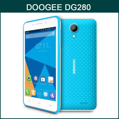 Китай Smartphone 3G андроида 4,4 экрана дюйма FWVGA сердечника 4,5 квада DOOGEE DG280 MTK6582 1.3GHz продается