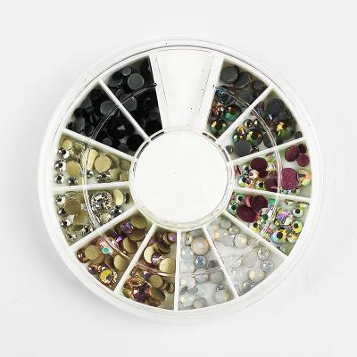 China 2021 Mix Size Plastic Art Nails Multicolor Rhinestone For Nail Art Decoration for sale