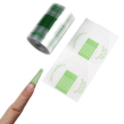 China Nail Form Transparent Nail Art French Acrylic UV Gel Tips Extension Stickers Computer State Guide Stencil Manicure Factory SK-ZT31 for sale