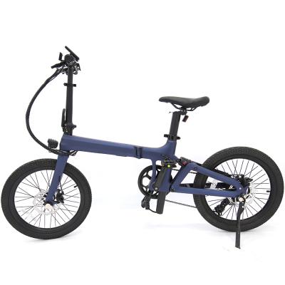 China High end carbon fiber electric bike ebike 36v citycoco 250w folding electric bike brushed motor 20inch 7 speed carbon fiber ebike for sale