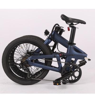 China Carbon fiber light weight folding electric bicycle 36v 250w ebike city green carbon portable ebike for sale