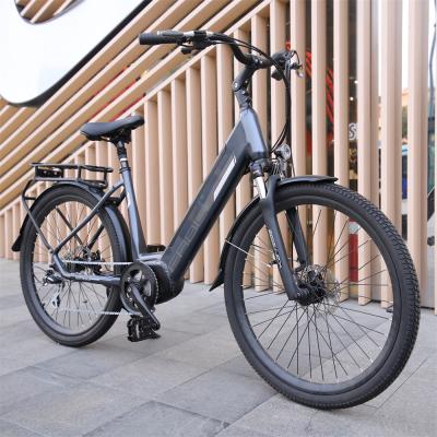 China 2022 Aluminum Alloy Step Through 26in Aluminum Alloy Fat Tire 36v 250w Mid Motor Electric City Bike Electric Bike for sale