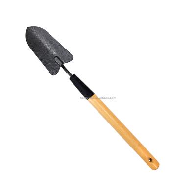 China Long Handle CLASSIC Wood Garden Lawn Trowel Care Adult Carbon Steel DIY Tools Gardening With Anti-Rust Coating for sale