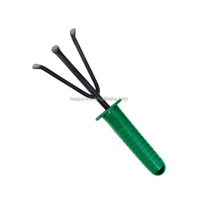 China CLASSIC Cultivators Ridger Garden Hand Tools Lawn Care Rotary Tiller Home Gardening Use 3 Tines Mini Manual Soil Rake For Discount Store for sale