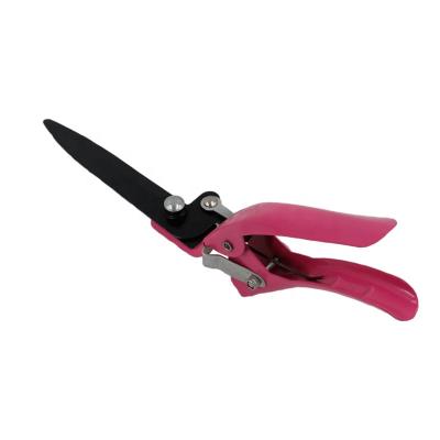 China Anti-Slip Handle Garden Grass Cutter Weeder Shear Scissors Carbon Steel Blade Hand Pruner Lawn Care Tools for sale