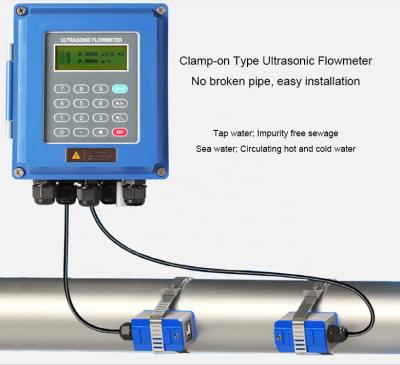 China Digital FTUF Wall Mounted Portable Ultrasonic Flow Meter for sale