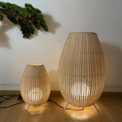 China Modern luxurious creative rattan wicker floor lamps for indoor for sale