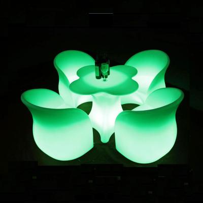 China Modern Unique Flower Shaped Outdoor Led Furniture For Event Nightclub Illuminated Chairs for sale