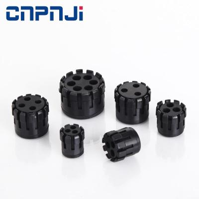 China M12 EPDM Rubber Multi Hole Cord Grip Connectors Cable Gland Inserts for sale