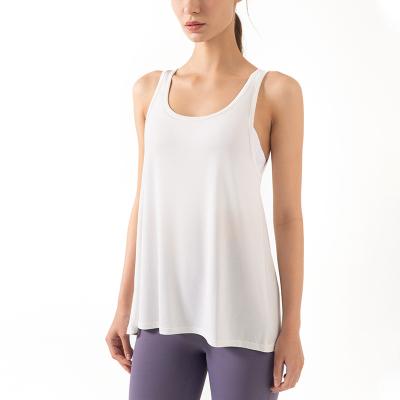 China 3D Max Customized New Sleeveless Yoga Running Vest Breathable Slimmer After Split Fitness Yoga Clothes For Women for sale