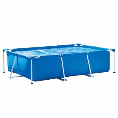 China Rectangular PVC 3D Max Easy Set Rectangular Metal Frame Above Ground Family Outdoor Swimming Pool for sale