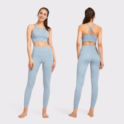 China 3D Max Spring New Women Fitness Breathable Quick Dry Clothes Running Shockproof Bra Tights Sports Suit Yoga Set Gym Clothing for sale