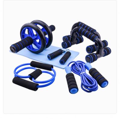 China Fitness Equipment Application 3D 7PCS Ab Wheel Max Roller Kit Portable Equipment Set For Home Fitness Strength Exercise Equipment Sets for sale