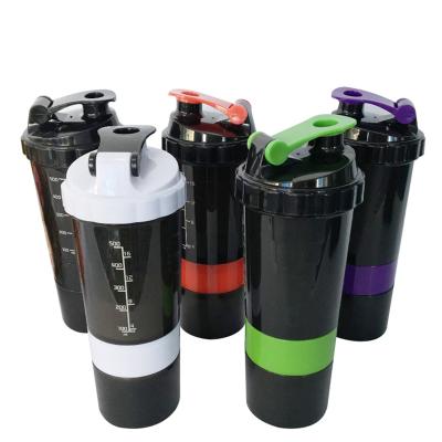 China 3D Max Viable Factory Sports Fitness Wholesale Water Bottles 2 Layer Protein Shaker Water Bottle for sale