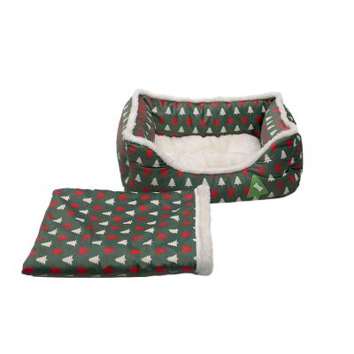 China Wholesale Custom Christmas Festival Warm Comfy Heating Dog Bed for sale