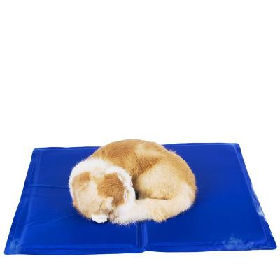 China Wholesale Custom Viable Summer Pet Cooling Mat Pad Blue Waterproof Cooling Mat For Dog for sale