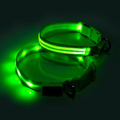 China Reflective Manufacturer Custom New Design Waterprood LED Light Adjustable Durable Dog Collar for sale