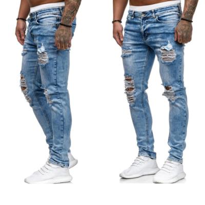 China Breathable High Quality Custom Purple USA Wind Pants Mens Jeans Cotton for sale