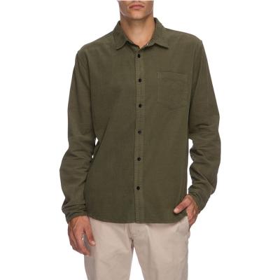 China Custom Anti-Pilling Mens Cotton Long Sleeve Corduroy Shirt With Chest Pocket for sale