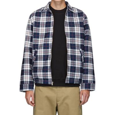 China Factory direct high quality anti-pilling long sleeve shirts plaid men's causal shirt with zipper for sale