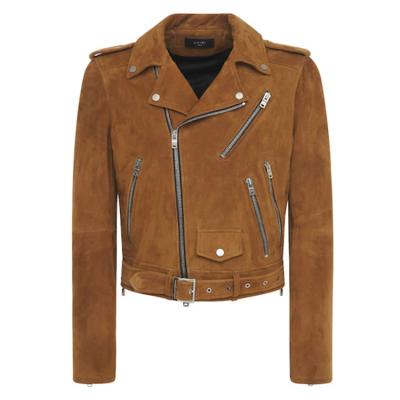 China Customized Viable Good Quality Stylish Custom Made Design Style Motorcycle Leather Jacket Crop Coat Vintage Suede Biker Jackets for sale