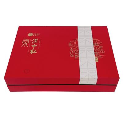 China High End Tea Boxes Custom Printed Logo Gift Packaging Tea Boxes With Compartment And Ribbon Packing for sale