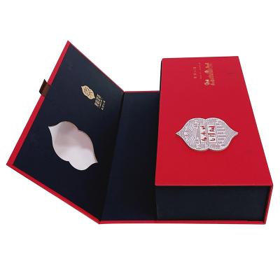 China Hot Sale Wholesale Customized Luxury High Quality Porcelain Tea Gift Packaging Red Box With Magnetic Corrugated Boxes for sale