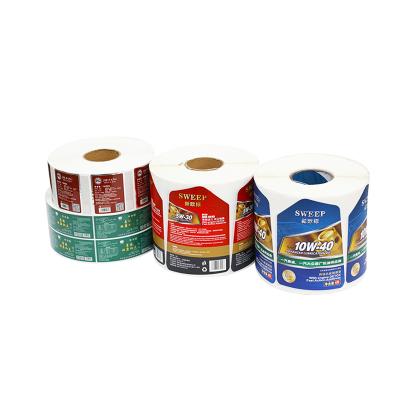 China Waterproof Custom Roll Logo Label Sticker Printing For Packaging Adhesive Waterproof Vinyl Bottle Sticker Labels for sale