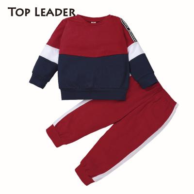 China Supreme Leader Casual Baby Boys Girl Clothes Casual Kids Clothing Set Long Sleeve Shirts Pants 2pcs Outfits Infant Children Jogging Suits for sale