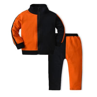 China Supreme Leader Children Boys Casual Sport Clothes Kids Boys Zipper Jacket Pants 2pcs Outfit Set Autumn for sale