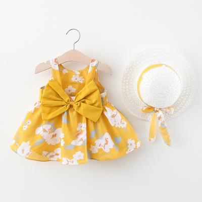 China 2021 Summer New Korean Princess Bowknot Fashion Sleeveless Dress Anti-static Supreme Leader Children's Dress For Girls Children Wear for sale