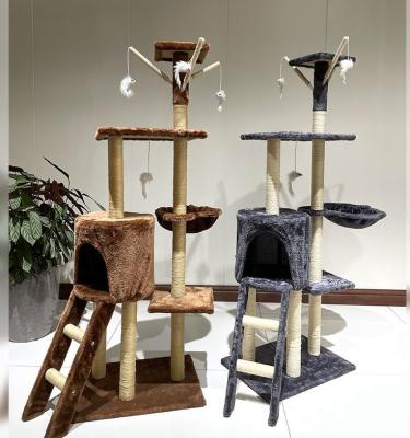 China Sustainable Fast Delivery Scratching Post Tower Pet Playing Furniture House Cat Climber Tree for sale