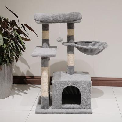 China 2021 Pet Luxury Toy Plush Animal Moq Sustainable Tree Low A Chatting Cat Tree For Maine Coon for sale