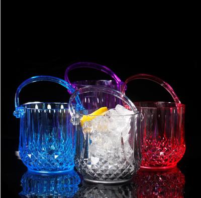 China Viable Nightclub Party Small Champagne Beer Ice Cube Acrylic Ice Bucket Cooler Bowl Wine Drink for sale