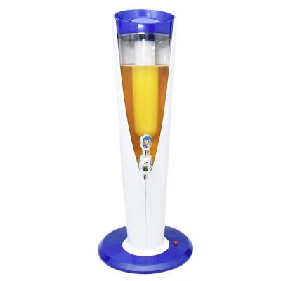 China Beer Festival/World Cup/Bar/Restaurant/Party China Made 3L Capacity Beer Dispenser Beverage Drink Cooler Battery Charging Led Beer Tower With Light for sale