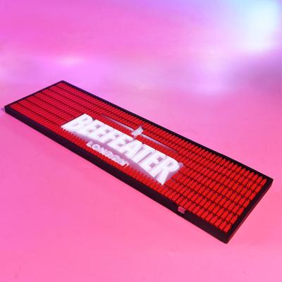 China Beer bottle bar mat vodka wine champagne bar table service minimalist rubber mat for sale