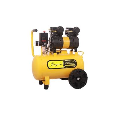 China 0.55 Kw Small Oil Free Aircompressors Oil Free Air Compressors With 9L Liter Air Tank Air-Compressor Portable for sale