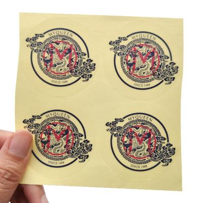 China BEAUTY WRAPPING Vinyl Waterproof PVC Die Cut Round Custom Transparent Printing Logo Sticker Label for sale