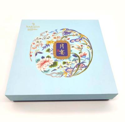 China BEAUTY PACKAGING Blue Rectangular Gift Box Jewelry Kraft Paper Box And Lid for sale