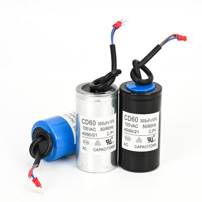 China High Strength Refrigerator Motor Water Pump Cd60 Air Conditioner Starting Motor Fan Plastic Capacitor for sale