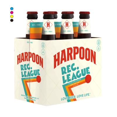 China Recycled Materials 6 Pack Craft Beer Rack Beer Box Harpoon Brewery Beer Packaging for sale