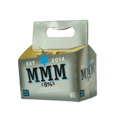 China 2022 Recyclable China Made Low Price Genuine 6 Pack Beer Stand Paper Box for sale