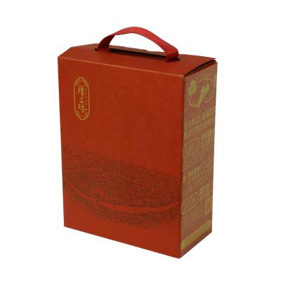 China Factory Wholesale Recyclable China Promotional Products Recycle Corrugated Wine Packaging Paper Box for sale