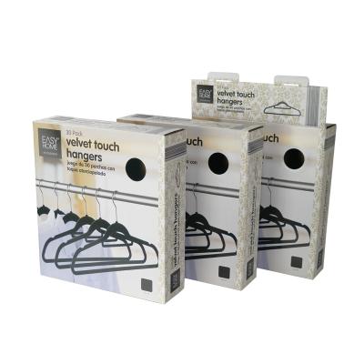 China Factory OEM High Quality Fashionable Popular Cheap Coat Hanger Recyclable Slip Packing Box for sale