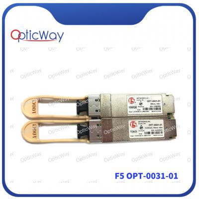 中国 MMF QSFP28 オプティカルトランシーバーモジュール F5 OPT-0031-01 850nm 100m DOM MPO 販売のため