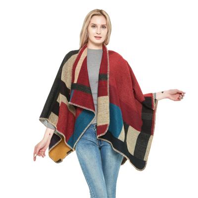 China New Arrival Poncho Cape Wrap Scarf Shawl Acrylic Cardigan Women's Open Front Elegant Noon Sleep Blanket for sale