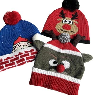 China Fashion Winter JOINT Beanie Boo Christmas Reindeer Hat Kid Hat for sale