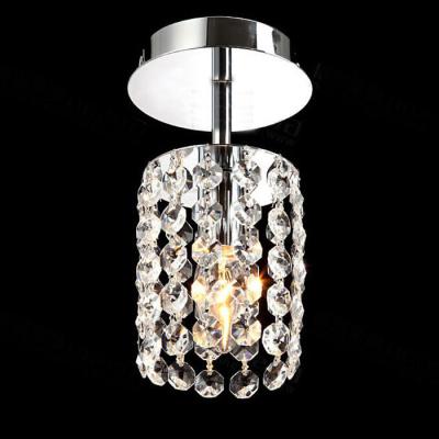 China Modern Simple Simple Downlights Small Flush Mount Head Balcony Light Corridor LED Crystal Ceiling Lamp for sale