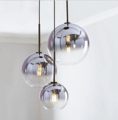 China Modern Classic Nordic Indoor Pendant Light Glass Ball Decorative Hanging Pendant Lamp For Dining Room for sale